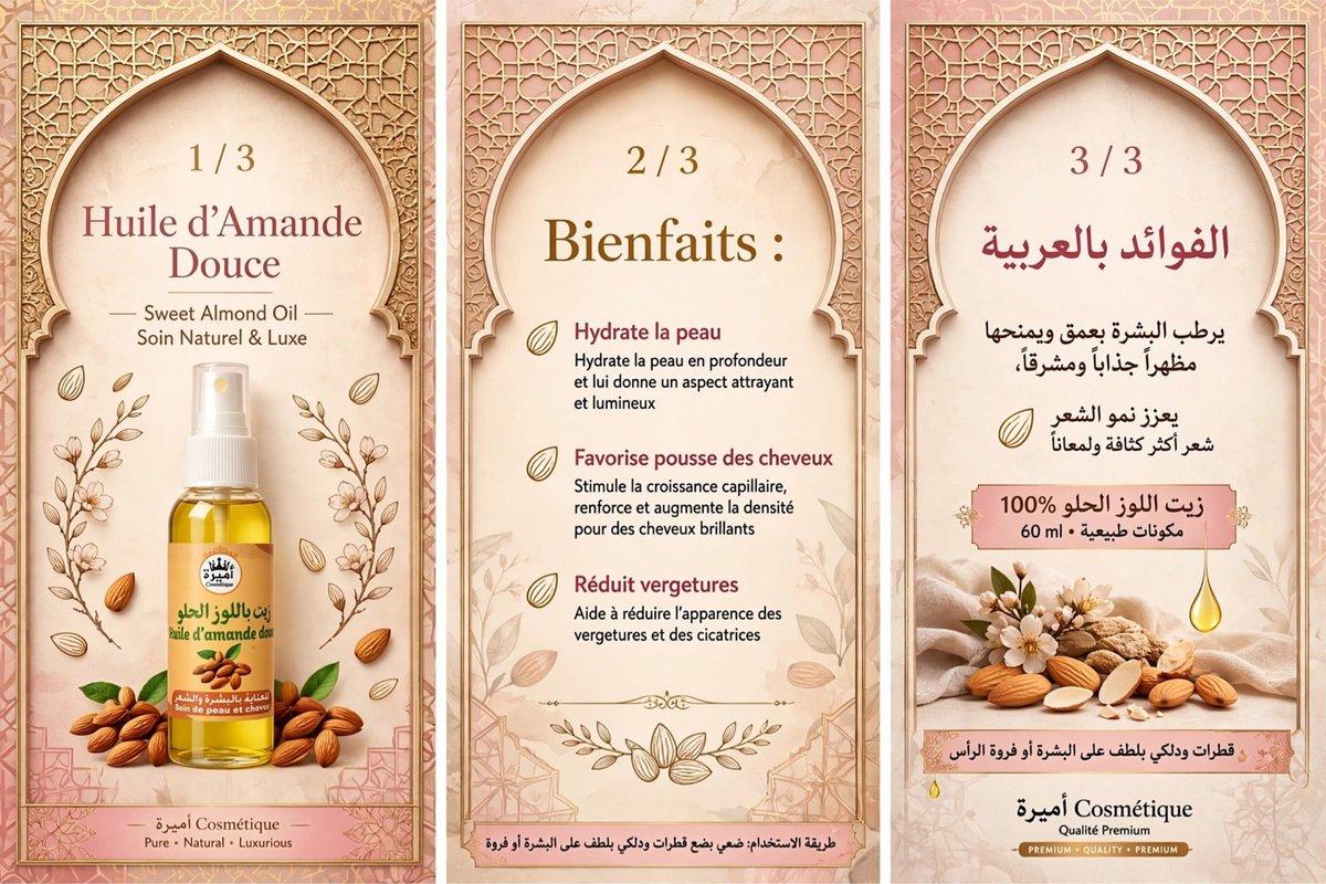 زيت لوز حلو L'huile D'amande Douce, 2/2