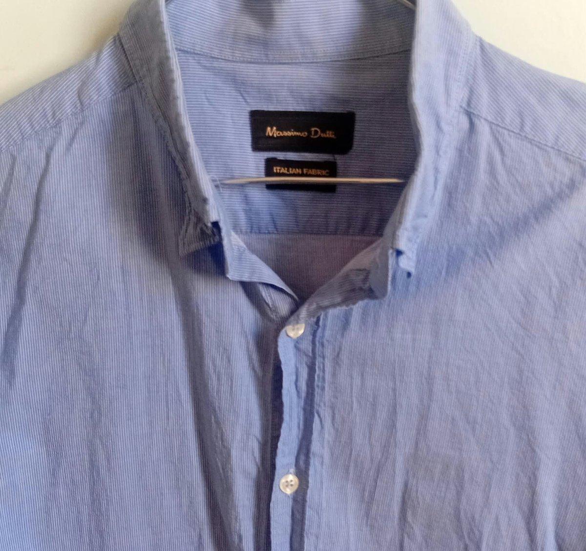 Chemise homme bleu clair a rayures fines, 2/2