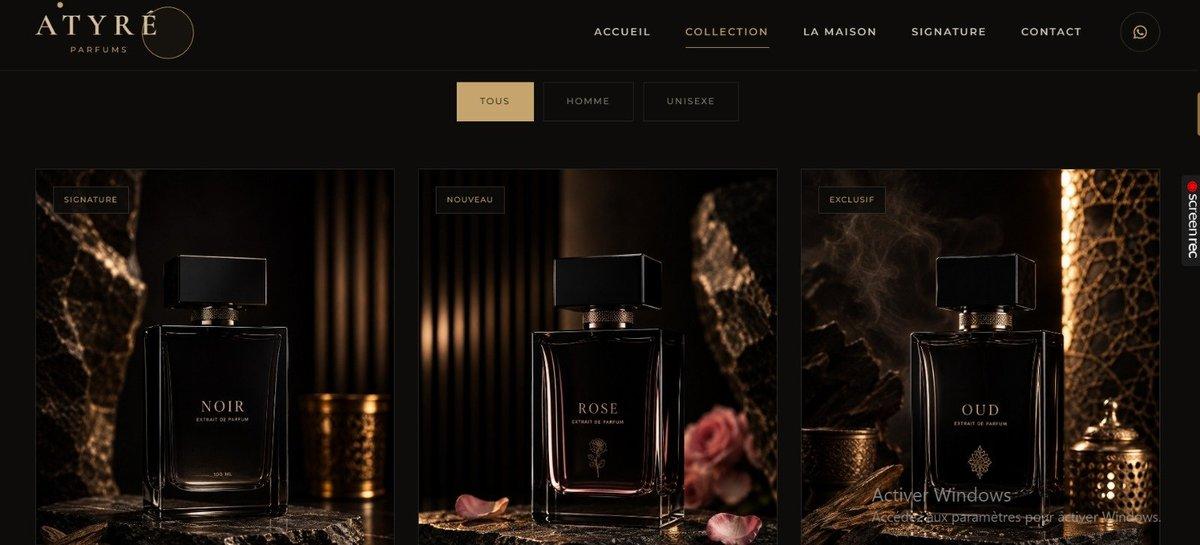 Site web de parfum pret a hébergé html csd et javascript, 2/5