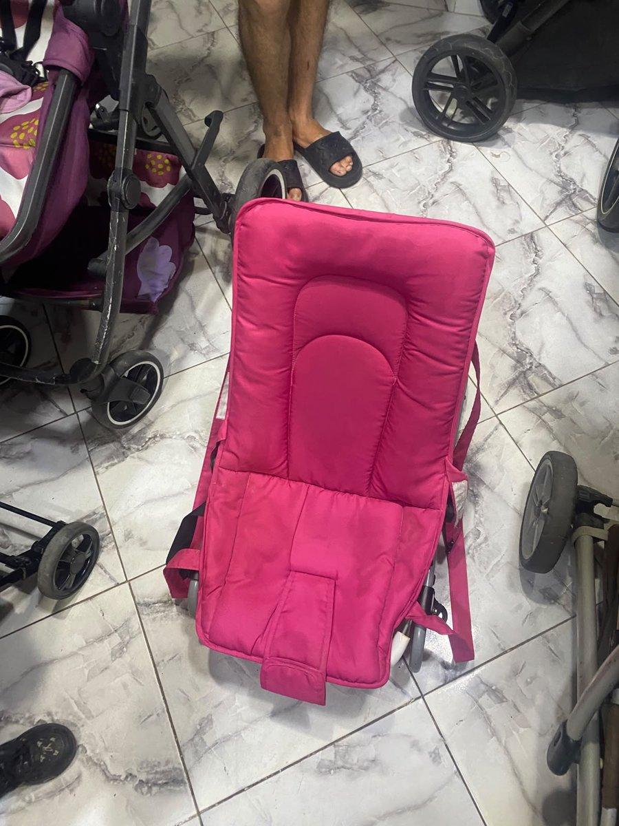 Poussette bébé rose, pliable avec poignée réglable, 2/2