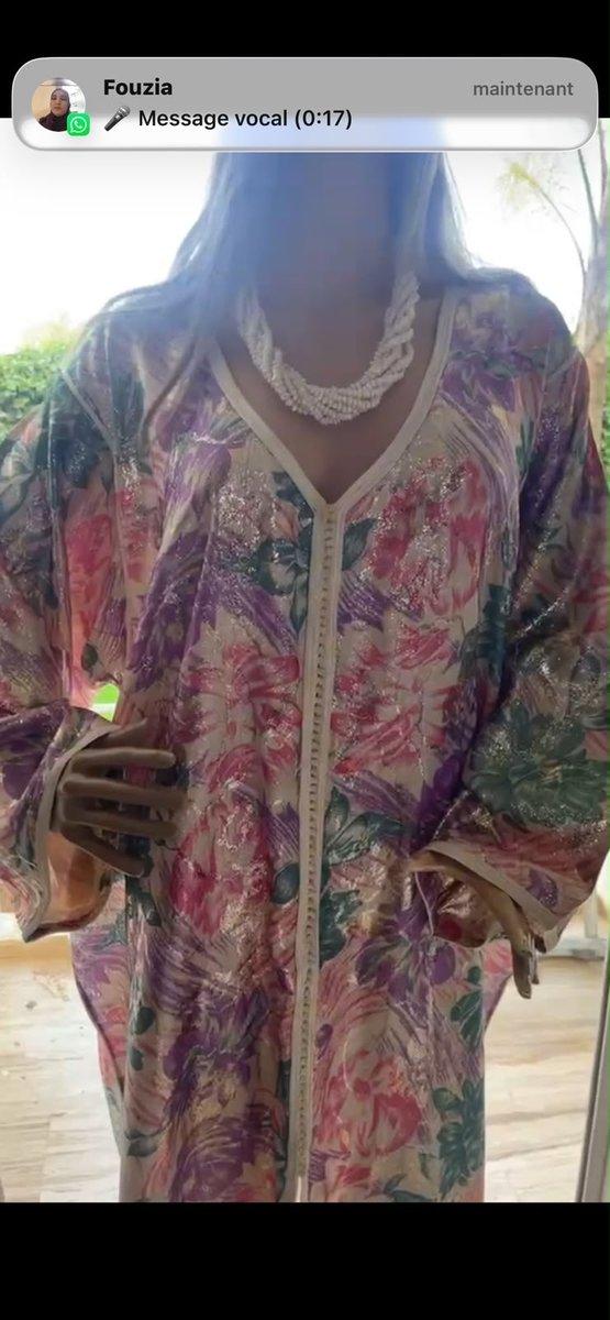 Caftan marocain traditionnel fleuri très élégant, 2/3