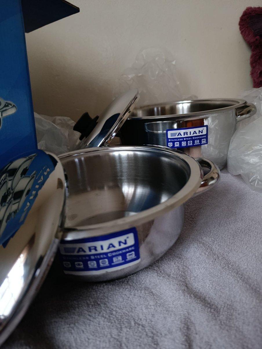 Batterie de cuisine Arian inox (2 casseroles)