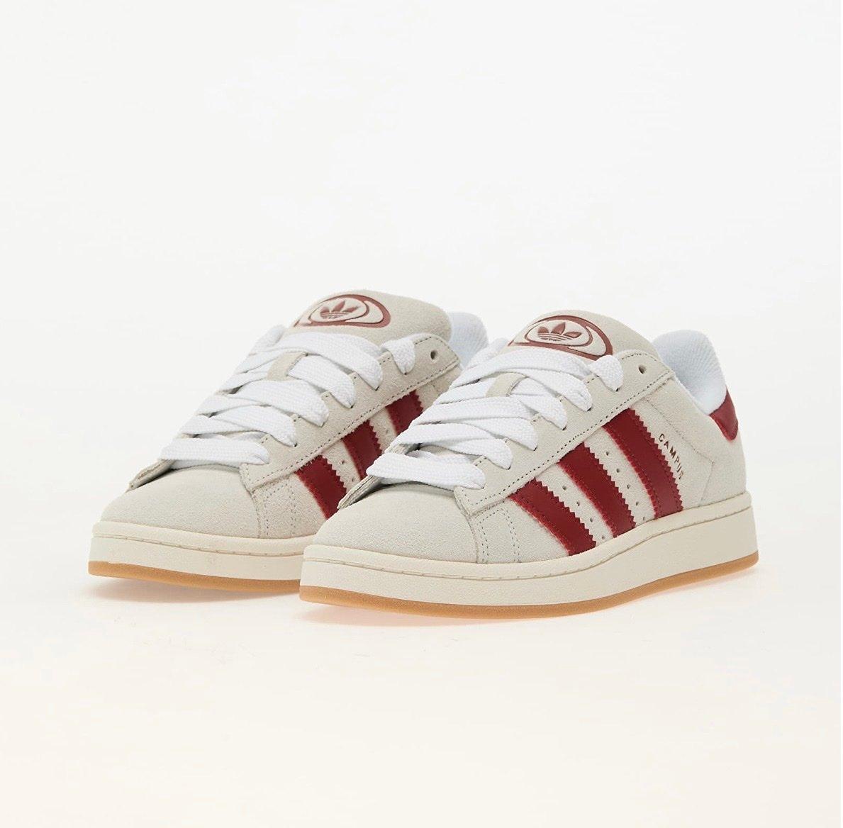 👟 Campus Originals 00s Femme 🔥 ✅ لون زوين: Blanc cassé مع Rouge bordeaux 🔥 موديل عصري وراقي 👌