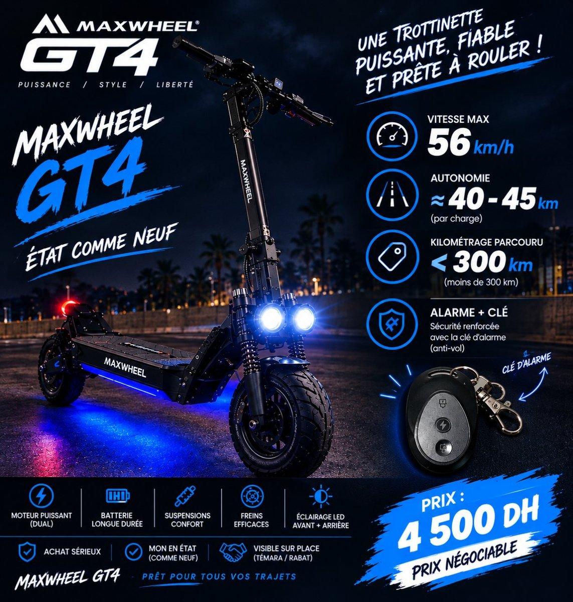 Trotinette électrique maxwheel gt4, 2/7